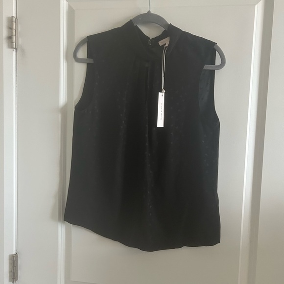 Rebecca Taylor Sleeveless Silk Jacquard Top - Picture 4 of 9